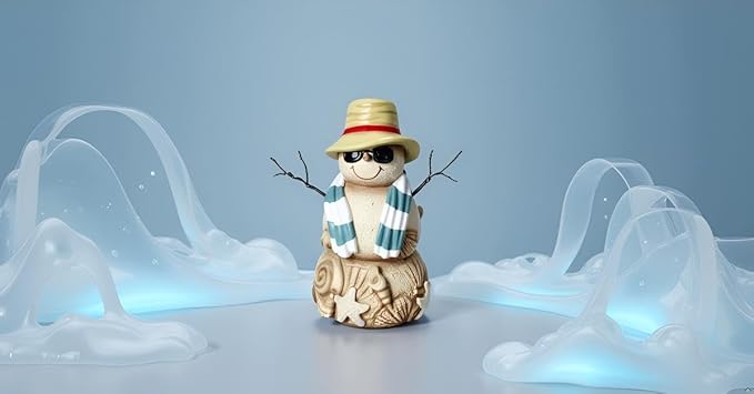 Young's Resin 7.25" Sand Snowman Figurine, Large