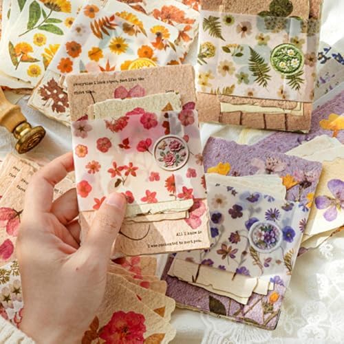120 Sheets Vintage Floral Scrapbook Papers Journaling Scrapbooking Supplies Kit Textured Paper Junk Journal Supplies for Planner, Bullet Journal Collage Card Embellishment Retro Crafts - Image 3