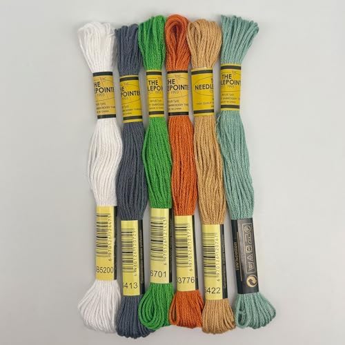 Howie's Needlepoint Needlepoint Kits, 18CT Printed Embroidery Pattern Starter Kits, Stamped Patterns Canvas Kits(Vintage Ball,4x2.5inch) - Image 5