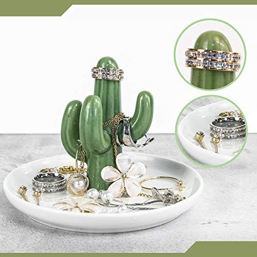 OSOPOLA Ceramic Cactus Jewelry Tray Ring Holder Dish Key Tray - Image 3