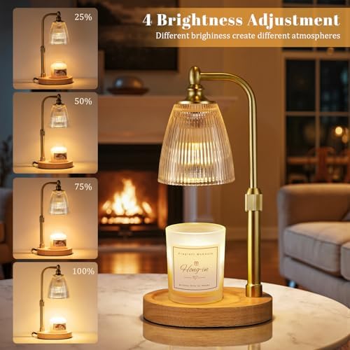 Candle Warmer Lamp with Timer Dimmable,Birthday Gifts for Women Mom Sister,House Warming Gifts New Home,Adjustable Height Wax Melt Warmer for Jar Candles,Ideal for Office,Dorm,Bedroom Home Decor - Image 2