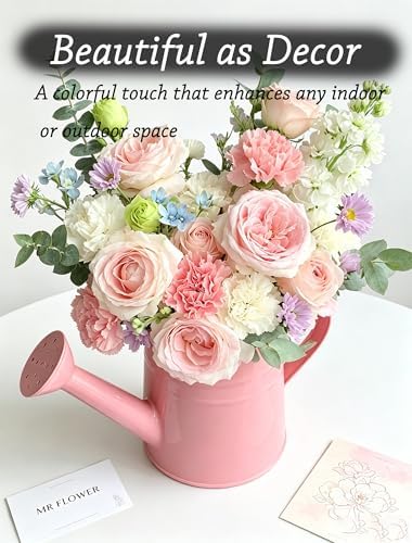 Small Watering Can for Indoor Plants, Pink, 1L - Image 2