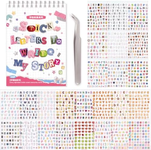 Stickers Book for Journal Supplies,2100+ Letter Stickers for Scrapbooking by Lciyioc