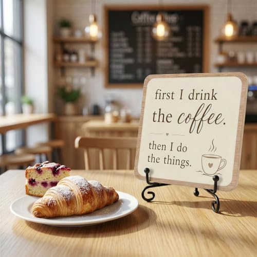 5x5 Inch Coffee Sign, Coffee Decor for Kitchen Home Coffee Bar - Image 4
