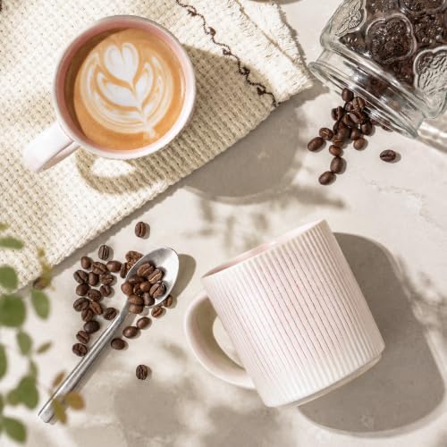 theterra Ceramic Coffee Mugs Set of 6, 14.2 oz Coffee Cups with Handle - Image 3