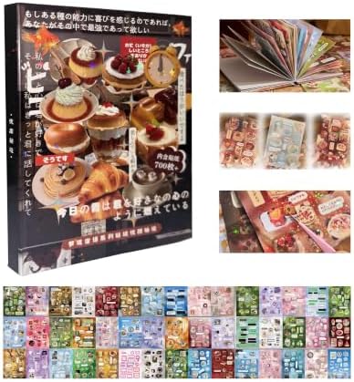 Japanese Sticker Book for Scrapbook Supplies, Cute Stickers for Journaling by Gaxvtvk