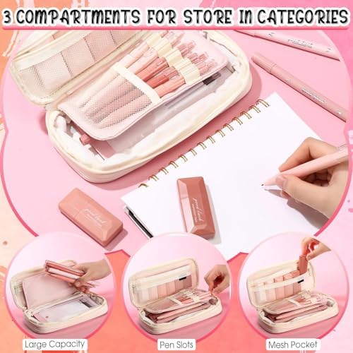 38pcs Aesthetic Office Supplies Kit, Pink Color, Classic - Image 4