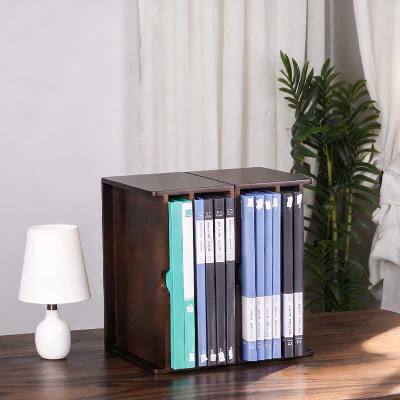 Wooden Desk Organizer with File Sorter, Stackable Paper Tray & Mail Holder - Image 6