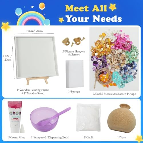 DIY Vase Mosaic Painting Kit, Colorful - Image 6