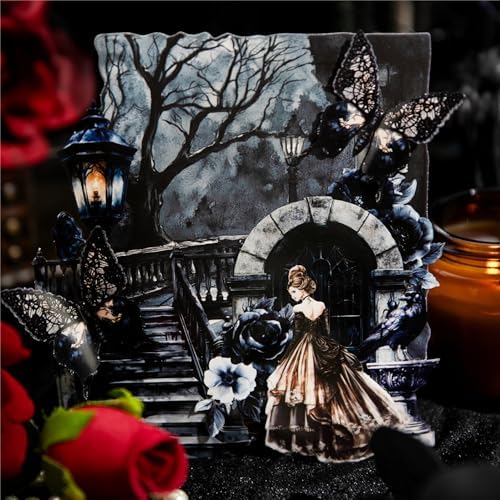Gothic Manor Sticker Set, 120PCS Vintage Ephemera for Scrapbooking, Journaling, DIY Crafts and Planner Supplies - Image 5