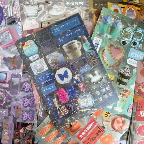 Japanese Sticker Books for Scrapbook Supplies, Cute Stickers for Journaling - Image 4