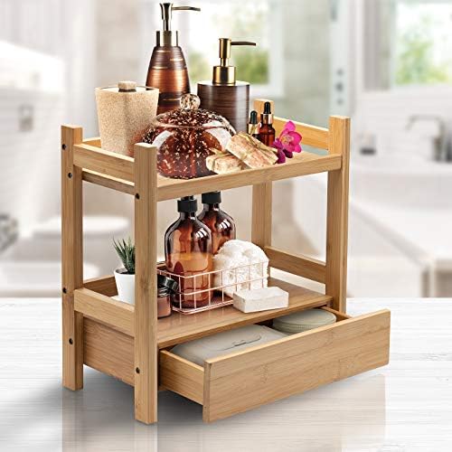Sorbus Matcha Station Shelf, Bamboo (13" x 6.5" x 12.6", Natural Bamboo) - Image 2