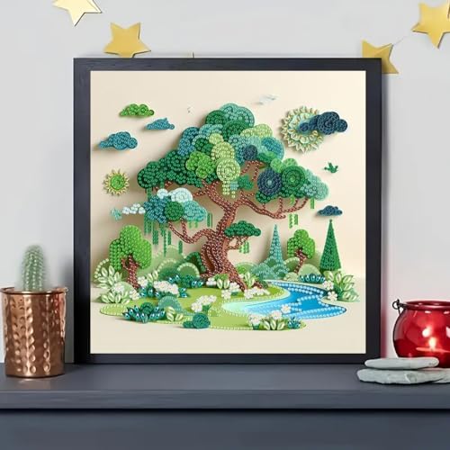 5D Diamond Art Kits for Adults,Tree Diamond Painting Kits 12 x 12 inch - Image 4