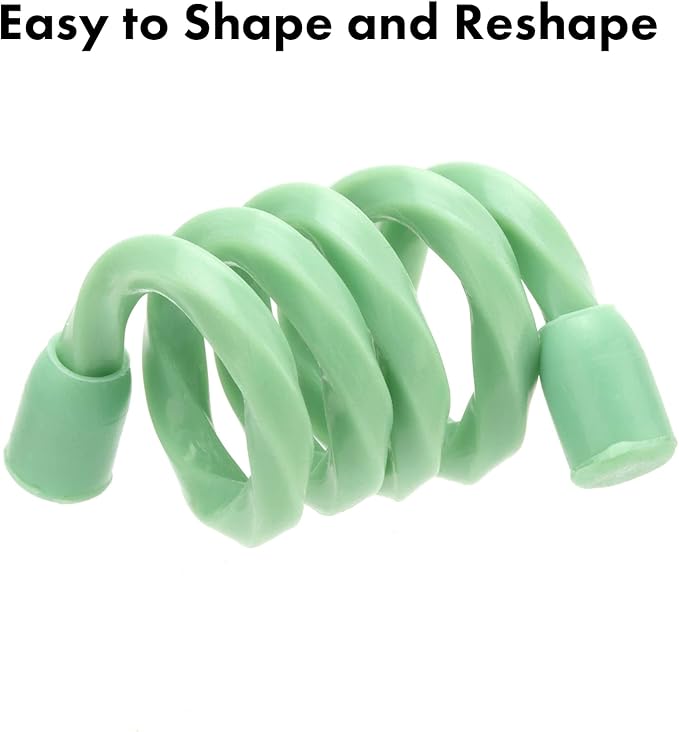 Gesipor 6 PCS 24-Inch Silicone Cable Ties Dia 5mm Reusable Steel-Core Rubber Twist Ties Bendable Cable Ties for Bundling and Holding, All Purpose Cord Tie for Indoor and Outdoor (Green)