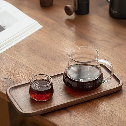 Vandroop Wood Serving Tray, Walnut Wooden Small Trays for Storage, Set of 2 - Image 4