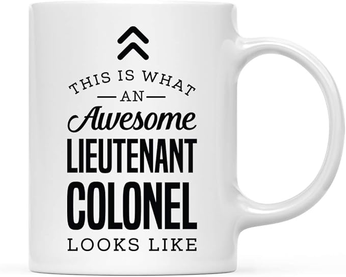 Andaz Press 11oz. Ceramic Coffee Tea Mug Thank You Gift, This Is What An Awesome Lieutenant Colonel Looks Like, 1-Pack Lieutenant Colonel Mug Military Promotion Gifts Lieutenant Colonel Gifts