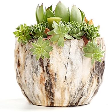 Sun-E Ceramic Succulent Pots, 3.35 Inch Marbled Flower Pots, Set of 4 - Image 5