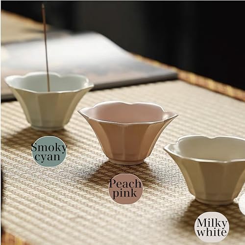 Ceramic Incense Holder for Sticks with 4mm Hole & Ash Bowl - Lotus Design Incense Burner, High-Temperature Fired Glaze, Easy Clean, Portable for Desk, Tea Room, Office Decor，Milky White - Image 3