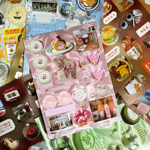 Japanese Stickers for Journaling Supplies, Snack Stickers for Scrapbooking - Image 6