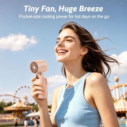 5000mAh Portable Handheld Fan, USB-C Rechargeable Mini Fan with 100 Speeds - Image 2