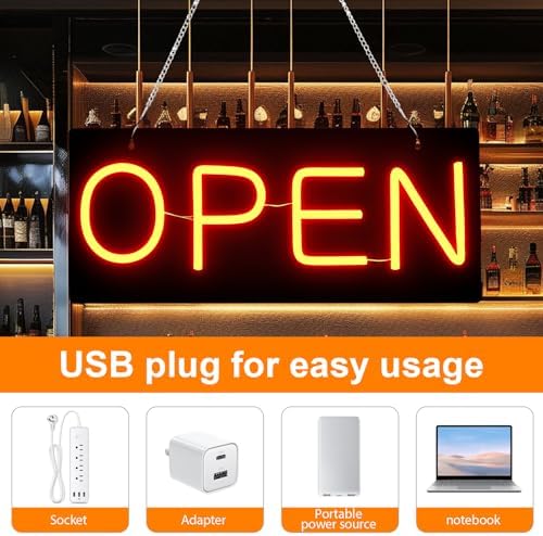 Led Open Signs for Business, Open and Close Double sided Witching - Image 4