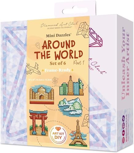 DIAMOND ART CLUB Mini Dazzles - Around the World Part 1 Diamond Art Kits by DIAMONDARTCLUB