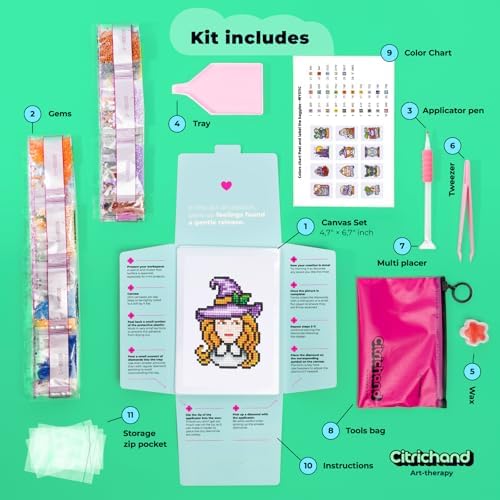 Citrichand Small Diamond Art Kits, Mystic Collection 12 Pack for Adults - Image 3