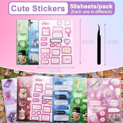 700Pcs Japanese Sticker Book for Journaling Adult, Cute Scrapbook Stickers - Image 4
