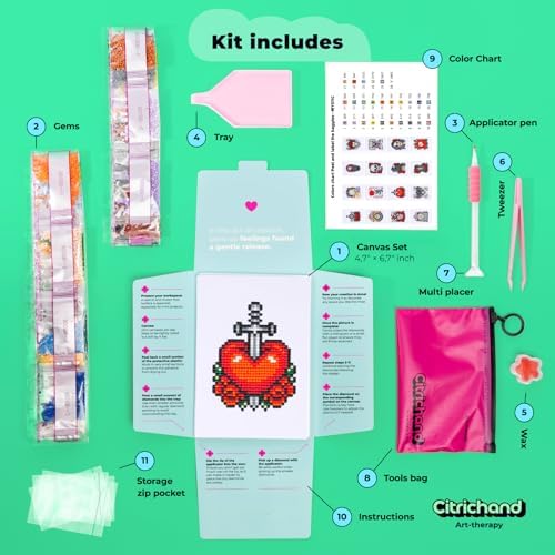 Citrichand Small Diamond Art Kits, Halloween Collection 16 Pack for Adults - Image 3