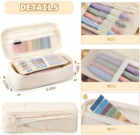 Jutom 39 Pcs Aesthetic Book Annotation Kit,Cream,Cute Style - Image 4