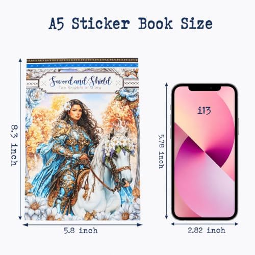 Dwpetzo Medieval Fantasy Sticker Book for Journaling, Collage, A5 Sheets - Image 4
