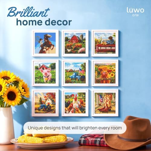 LuwoArte 9 Pack Country Farm Diamond Art Kits for Adults Beginners - Image 4