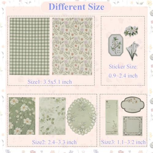 Triwin 400pcs Vintage Scrapbook Paper & Junk Journal Stickers - Image 4