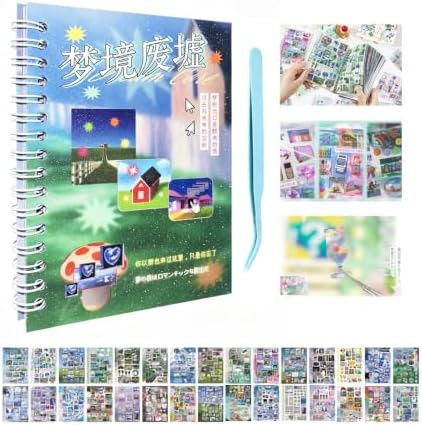 S700+ Kawaii Japanese Sticker Book for Junk Journal Supplies, 30 Sheets Dreamcore Japanese Stickers for Adults, Journaling, Scrapbooking Supplies, Water Bottles, Laptop(Beauty) by Gaxvtvk