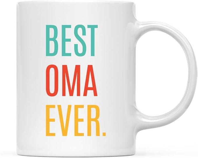 Andaz Press 11oz. Coffee Mug Birthday Gift Mother's Day, Best Oma Ever, 1-Pack