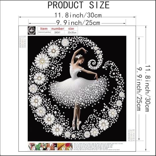 Elegant Dancer Diamond Art Kits for Adults,Diamond Painting Kits 12×12 inch - Image 4