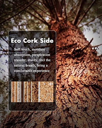 YSAGi Double-Sided Desk Pad, Leather Desk Mat, Eco Cork Desk Pad Protector,Large Mouse Pad,Waterproof Desk Blotter for Office/Home (Coffee+Cork, 47.2" x 23.6") - Image 4