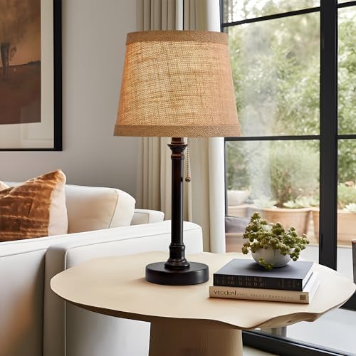 Oneach 19.5" Small Table Lamp for Bedroom - Bedside Lamps for Nightstand by Oneach