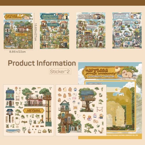 Girls DIY Miniature 3D Scene Stickers, 4 Sets, for Crafts and Scrapbooking - Image 3