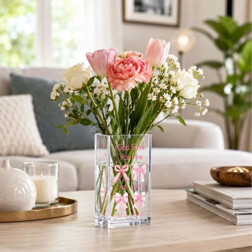 Pink Bow Acrylic Pen Holder Cup, Coquette Christian Desk Decor, Inspirational Bible Verse Pencil Holder, Cute Office Desk Organizer, Gift for Women Girls - Image 5