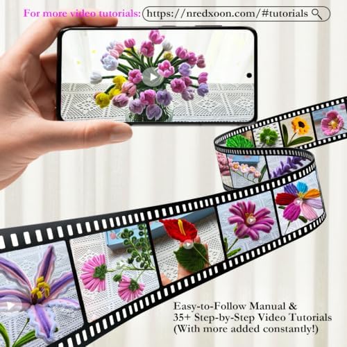 NREDXOON Pipe Cleaner Flower Kit w/Glue Gun, 1300pcs 20 Colors Teen Craft - Image 2