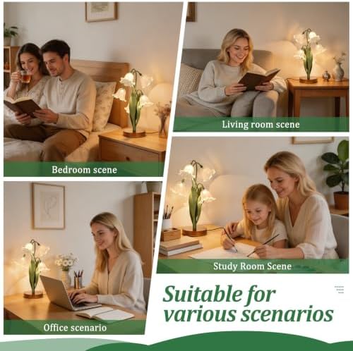 Flower Table Lamp for Bedroom, LED Cute Reading Light - Image 4
