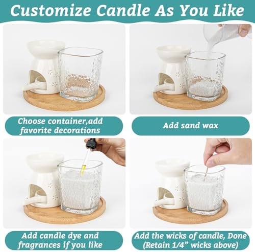 Sukh 15oz Sand Candles with Wicks - Colored Candle Sand Refillable Wax - Image 4