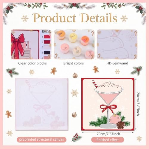 YooNotee 6 Pack Christmas Paint by Numbers Kit - Image 2