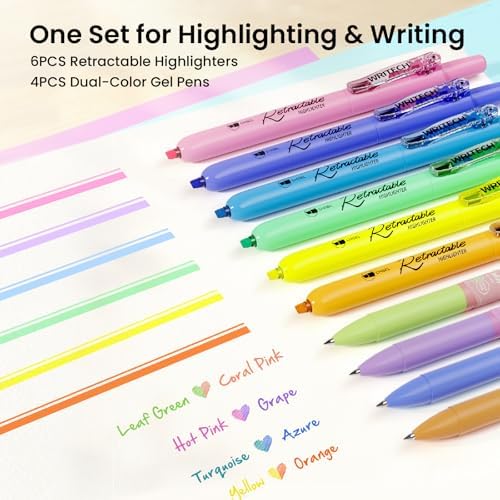 WRITECH Gel Pens Journaling Highlighters: Pastel 2-in-1 Journal Set 10ct - Image 2