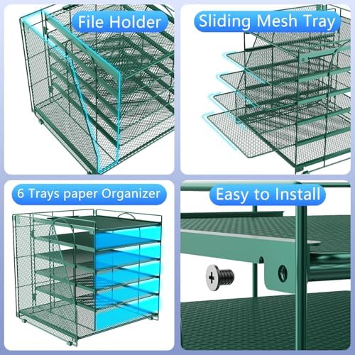 gianotter 6-Tier Paper Organizer With Magazine Holder - Image 3