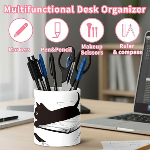 Ceramic Pen Holder Desk Accessories Brush Holder Pencil Holder Organizer - Image 4
