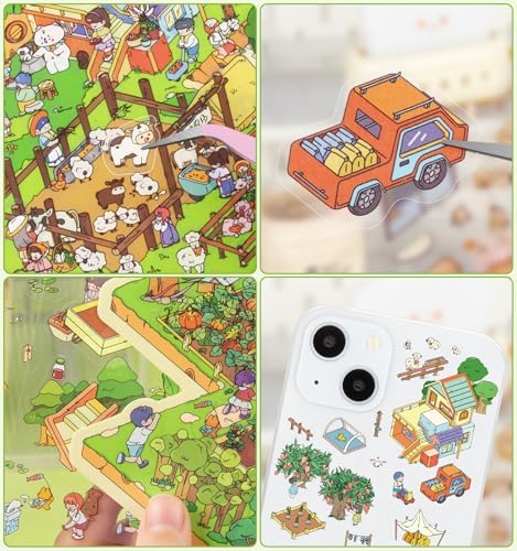 4 Sets DIY 3D House Stickers, Large Size Fun DIY Stickers Scene - Image 3