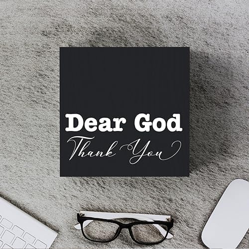 Inspirational Christian Decor Bible Verse Desk Decor Wood Sign Farmhouse Black Wooden Box Sign for Living Room Bedroom Kitchen Table Shelf Counter Cafe Home Office Store Pub Bar Religious Gifts - Image 4