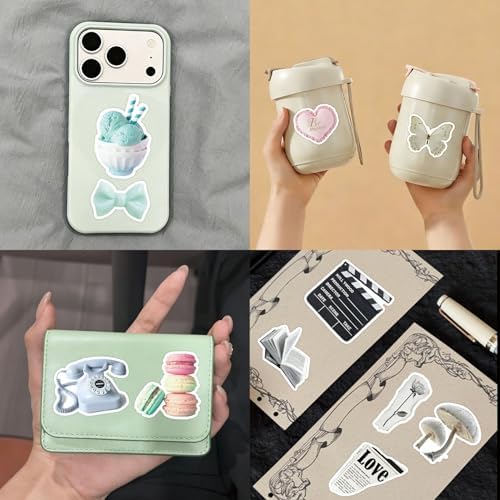 400PCS Aesthetic Journaling Stickers Pack for Adults – Cute Animal, Retro Object & Pastel Deco Stickers for Bullet Journal, Scrapbook, Planner, Vision Board, DIY Crafts, Memory Keeping - Image 6